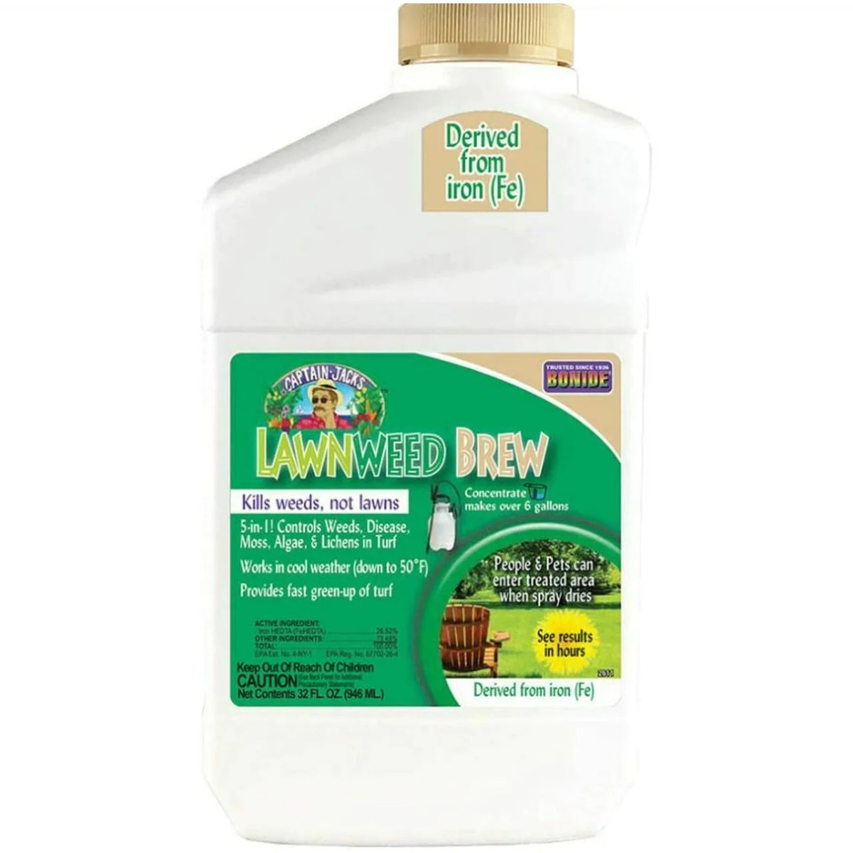 Captain Jack's Lawnweed Brew Post-Emergent Turf Weed Killer RMBA Neudorff