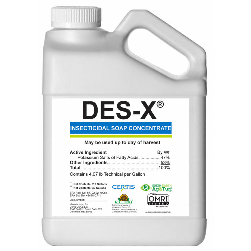 insecticide vs insecticidal soap DES-X Insecticidal Soap Concentrate (2.5 Gallon)