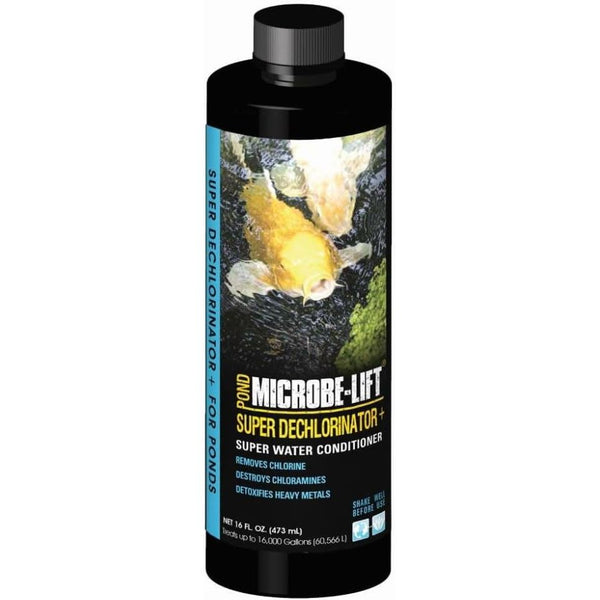 MICROBE-LIFT Super Dechlorinator Plus, Highly Concentrated for Pond Dechlorination and Water Conditioning, 16 Fl Oz