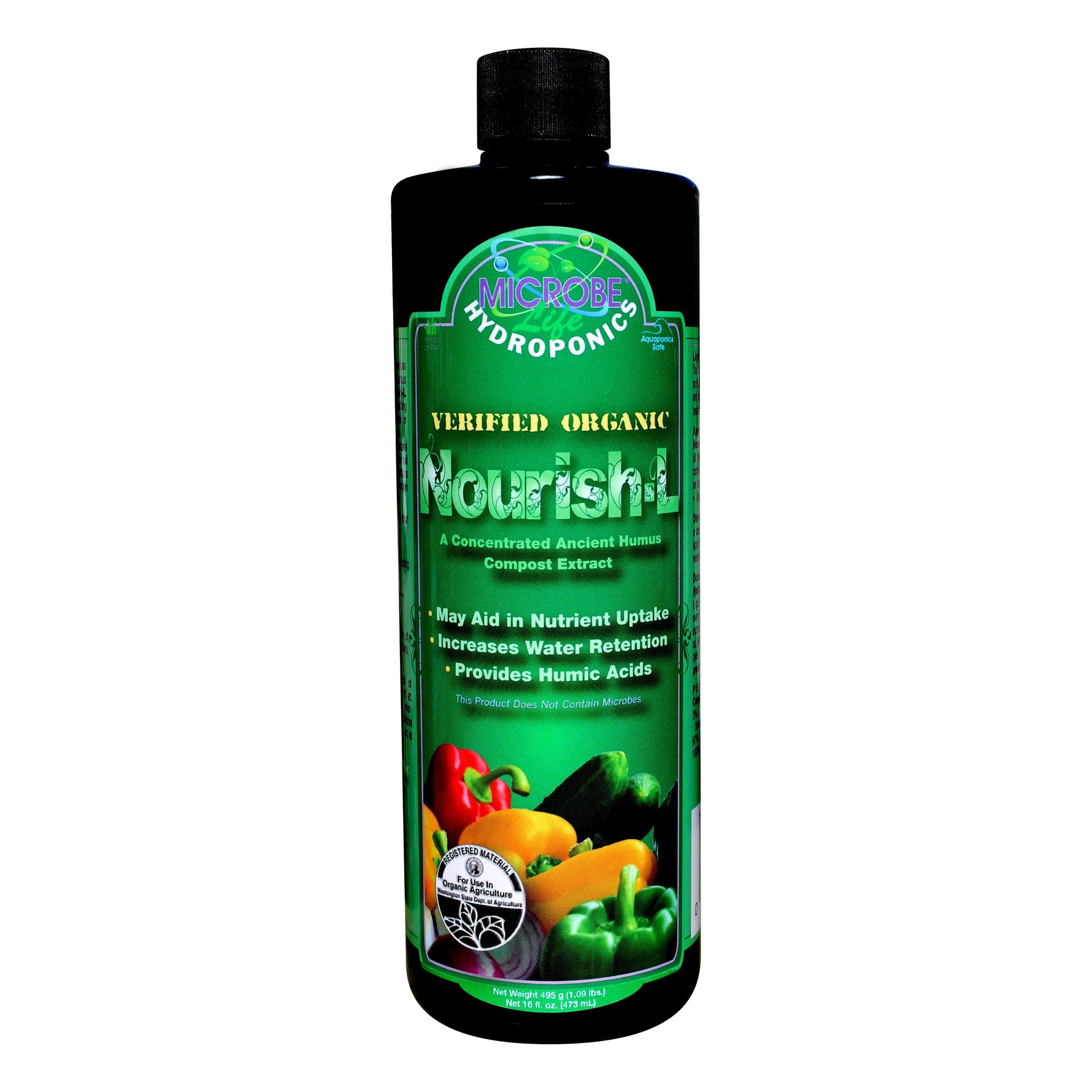 organic hydroponic liquid fertilizer Microbe Life Hydroponics Nourish-L Organic Humic Acid – GrowItNaturally.com