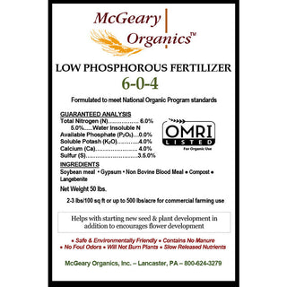 McGeary Organics Low Phosphate 6-0-4 GrowItNaturally.com
